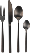 Berger Edelstahl Besteck-Set schwarz matt 16-tlg. für 4 Personen