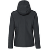 Schwarze Jacke mit Kapuze, Rückansicht