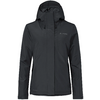 Schwarze Regenjacke mit Kapuze und Reißverschluss
