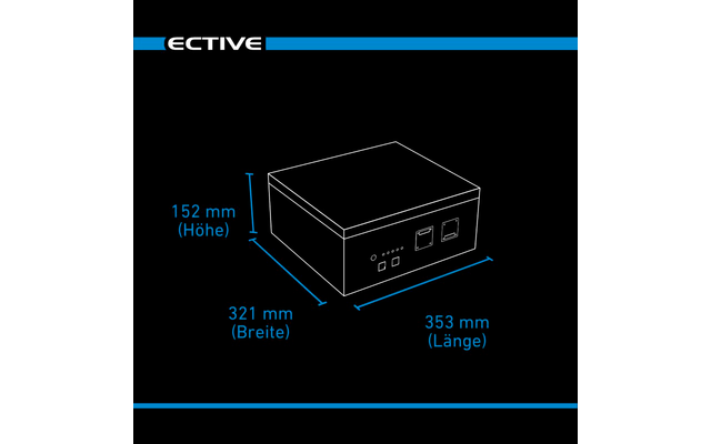 Ective LC 172L 12 V LiFePO4 lithium under seat battery 172 Ah