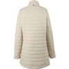 Beige gestepptes Damenjacke, Rückansicht