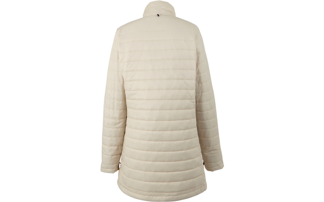 Beige gestepptes Damenjacke, Rückansicht