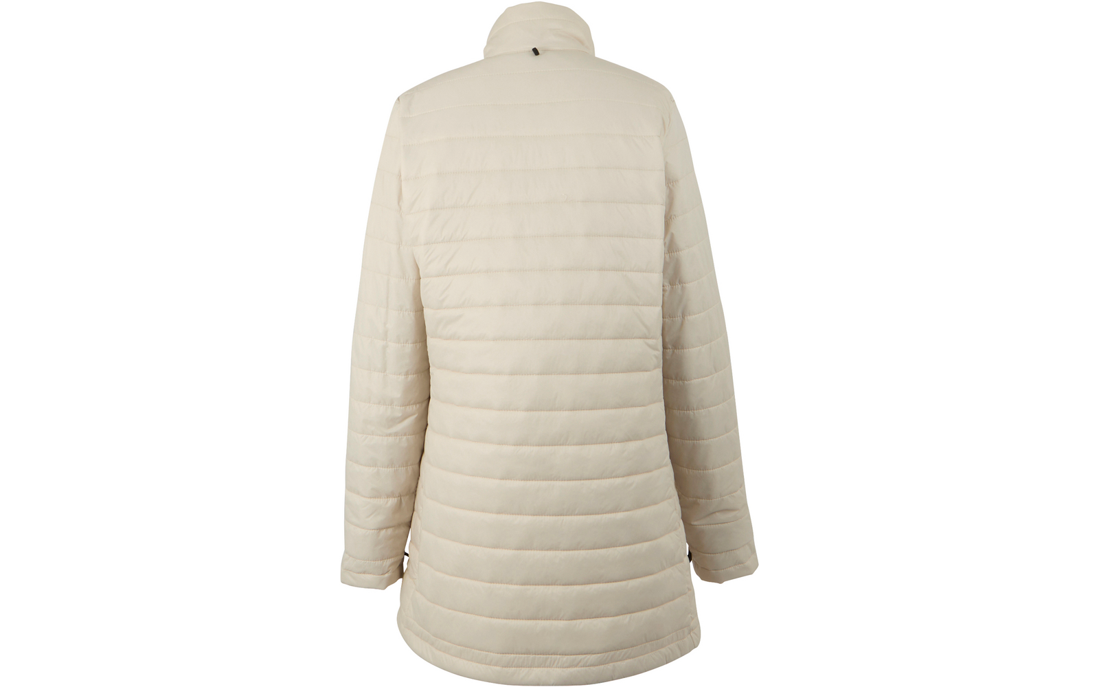 Beige gestepptes Damenjacke, Rückansicht