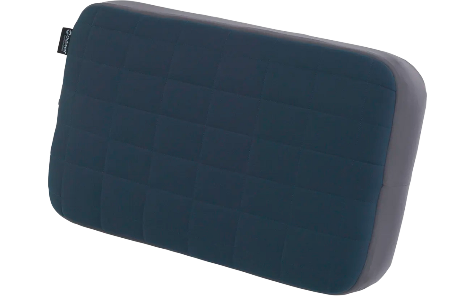 Cuscino rettangolare blu con motivo trapuntato