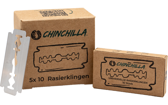 Chinchilla Rasierklingen für Rasierhobel universell 50 Stück