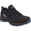 Schwarzer Wanderschuh mit blauen Akzenten und CMP-Logo