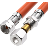 Tuyau gaz Campko moyenne pression 400 mm / 10 bar raccords 1/4-LH x M16x1,5 (10 mm)