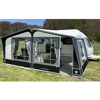 Walker Auvent de caravane Scandic 300 convenant &agrave; Hobby Beachy 450 avec armature en fibre de verre