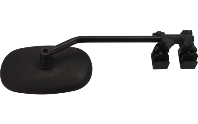 Schwarzer Fahrradspiegel mit Halterung