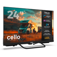 Cello CTrav-24TZ Smart Tizen OS Camping LED TV mit Triple Tuner, WLAN, Bluetooth, 12/24/230 V, 24 Zoll