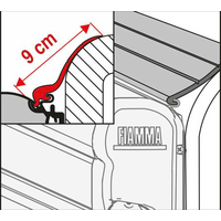 Fiamma Rain Guard Regendichtung f&uuml;r Fahrzeugwand und Markise Meterware Gr&ouml;&szlig;e L