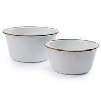 Barebones mixing bowl set of 2 egg shell