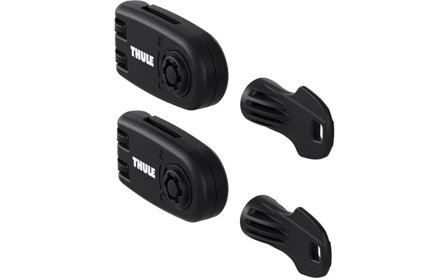 Produktbild Thule Radgurtschl&ouml;sser Set mit Diebstahlschutz geeignet f&uuml;r Fahrradtr&auml;ger mit Felgenhalteb&auml;ndern aus Kunststoff 1