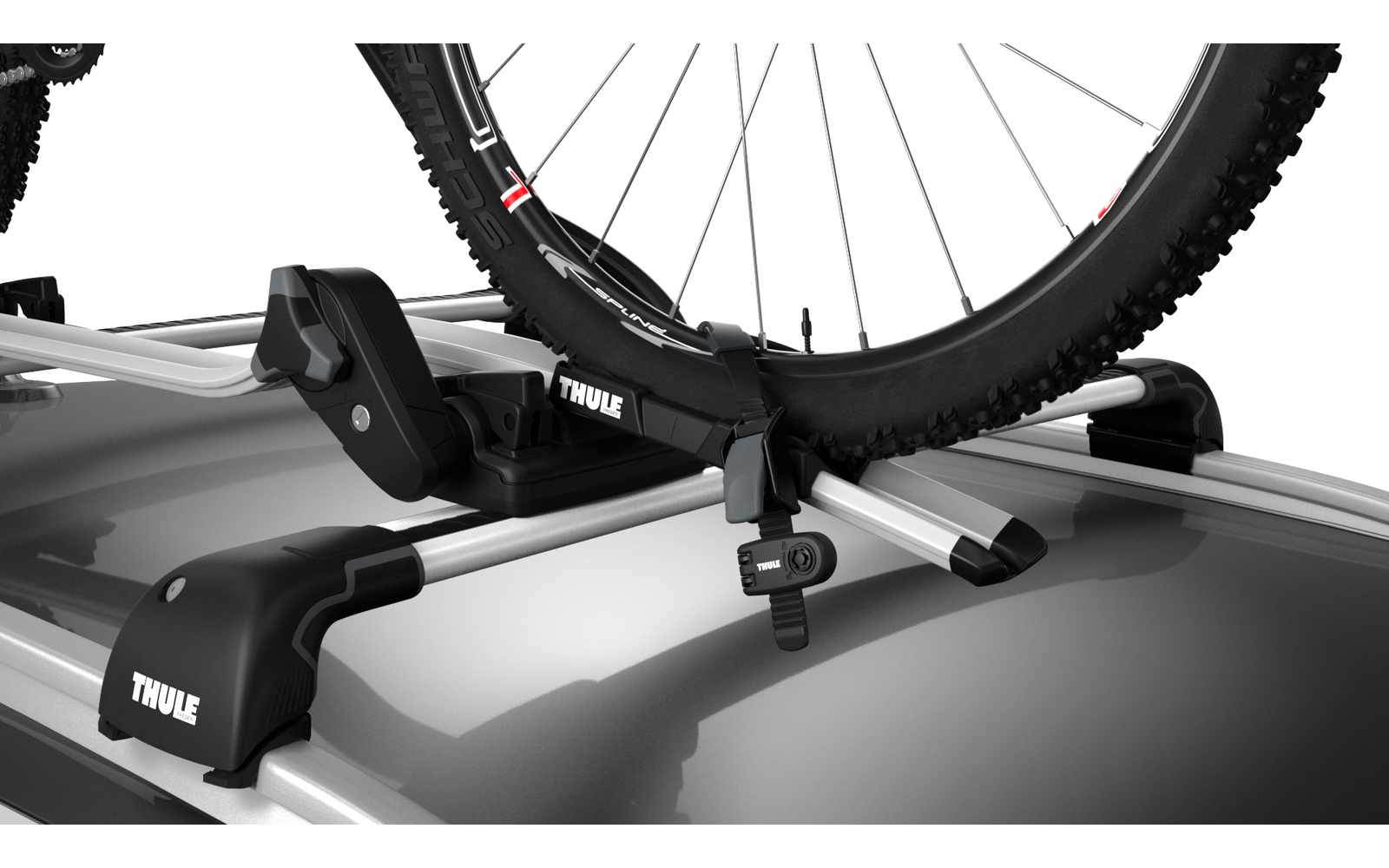Produktbild Thule Radgurtschl&ouml;sser Set mit Diebstahlschutz geeignet f&uuml;r Fahrradtr&auml;ger mit Felgenhalteb&auml;ndern aus Kunststoff 1