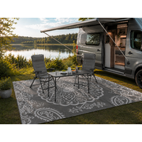 Alfombra suelo para avanc&eacute; / de exterior 180 x 250 cm GreyOrnament Berger