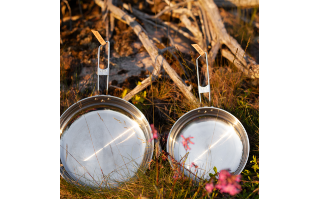 Produktbild Primus CampFire Edelstahl Camping Bratpfanne mit Aluminiumkern und Klappgriff 2-teilig 1