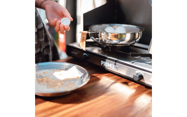 Produktbild Primus CampFire Edelstahl Camping Bratpfanne mit Aluminiumkern und Klappgriff 2-teilig 1