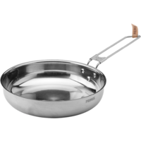 Primus CampFire Edelstahl Camping Bratpfanne 21 cm mit Aluminiumkern und Klappgriff 2 teilig