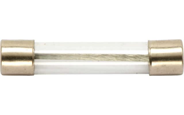 Ein Glasresistorschutz mit Metallkappen an den Enden