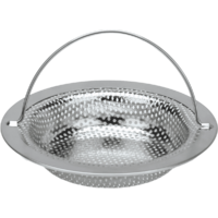 Metaltex Abfluss-Sieb aus rostfreiem Edelstahl 11,5 cm Durchmesser mit Henkel