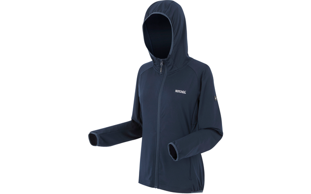 Dunkelblaue Kapuzenjacke mit Reißverschluss und langen Ärmeln