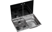 863546 - Combinación de cocina y fregadero Dometic CVC1600G RH con fregadero a la derecha y 2 fuegos