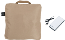 864092 - Eurom Warmigo Taupe verwarmbaar kampeerkussen incl. Varta-powerbank 20.000 mAh