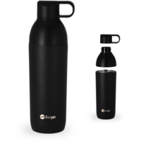 Gourde en acier inoxydable avec couvercle 2 en 1 550 ml - noir mat Berger