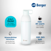 Berger Edelstahl Trinkflasche mit 2-in-1 Deckel 550 ml - schwarz matt