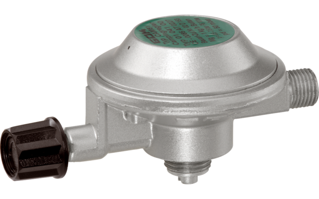 GOK EN61 low pressure regulator GAZ x G1/4LH-KN SBE with integrated hose rupture device 50mbar