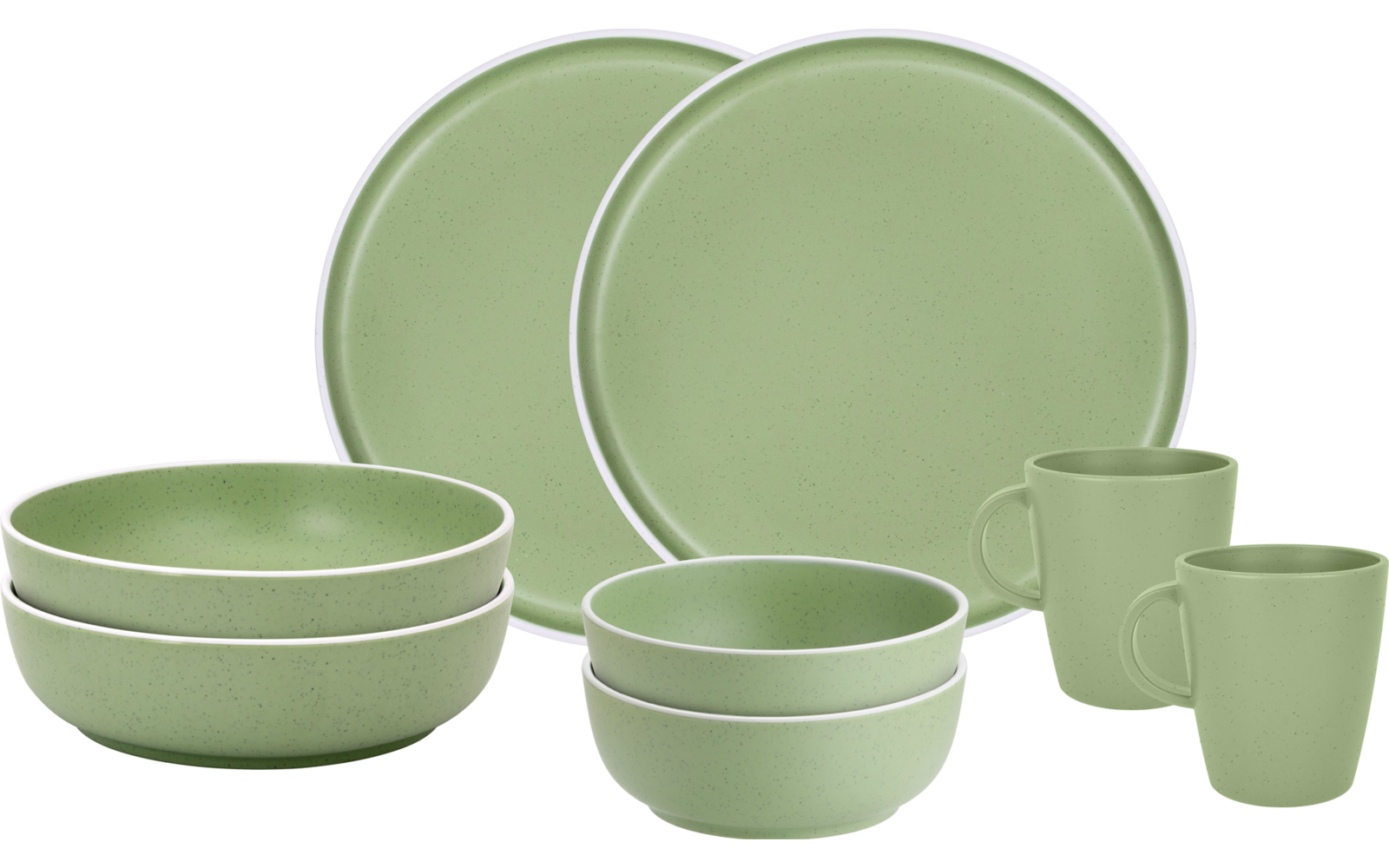 Image du produit Brunner T&ecirc;te-&agrave;-t&ecirc;te Dolomit Melamin Geschirrset Antirutsch, BPA-frei und bruchunempfindlich 8-teilig 1