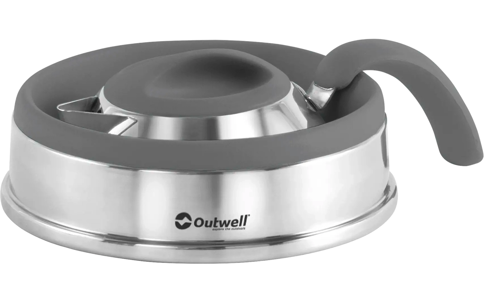 Roestvrijstalen waterkoker met grijze handgreep