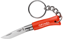 Opinel N°02 Colorama Taschenmesser mit Schlüsselanhänger Klingenlänge 3,5 cm orange