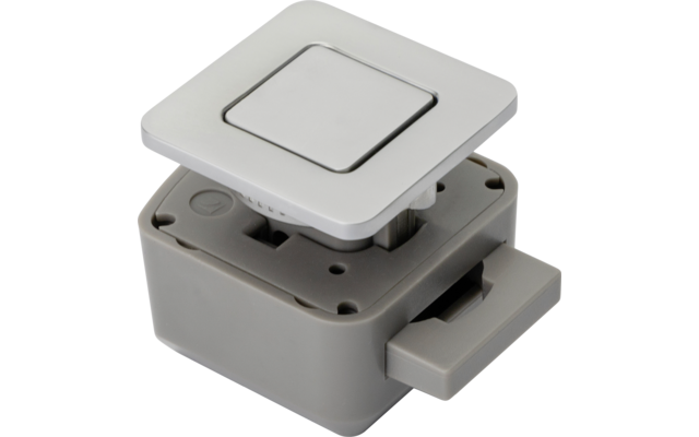 Interrupteur électronique avec bouton carré et boîtier gris