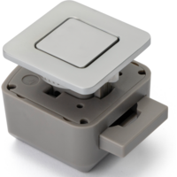 Syst&egrave;me de fermeture Confurn R-Evolution chrom&eacute; mat / carr&eacute;