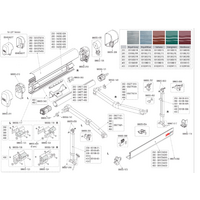 Autocollant Fiamma pour store F45Ti couleur blanc polaire / titane, pi&egrave;ce de rechange n&deg; 98673-092 Fiamma