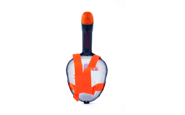 Schnorchel mit Maske, orange und durchsichtig