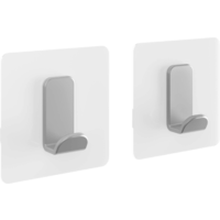 Metaltex U-Fix hooks rectangular set of 2