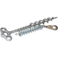 Peggy Peg ground anchor with shock absorber for leashing animals