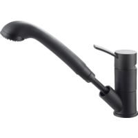 Reich mezclador monomando Contur serie E cartucho cer&aacute;mico con teleducha Julia negro