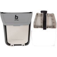 Bo-Camp faltbarer Abfalleimer mit Pedal grau 15 Liter