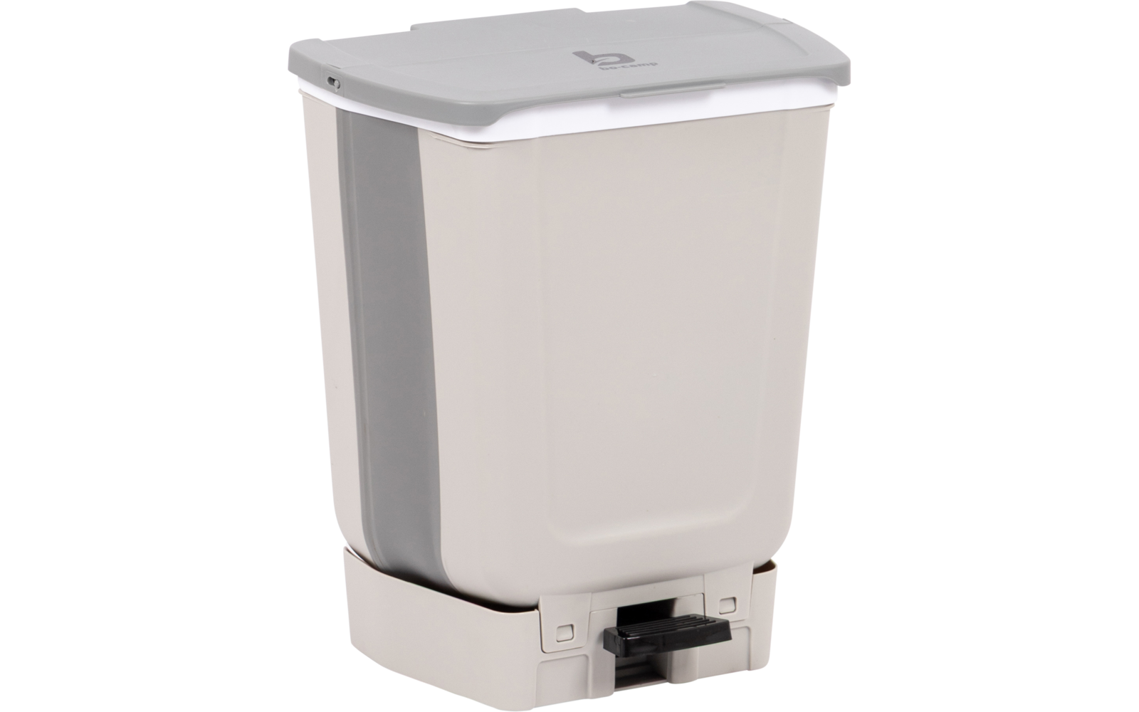 Product afbeelding Bo-Camp faltbarer Abfalleimer mit Pedal grau 15 Liter 1