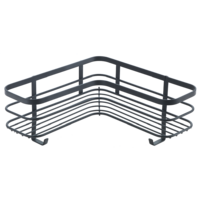 Metaltex Origin Lava estante de esquina en forma de L U-fix para ducha