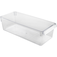 Metaltex Frigo-System Organizer transparenter Beh&auml;lter f&uuml;r K&uuml;hlschrank 15 x 36 x 10 cm