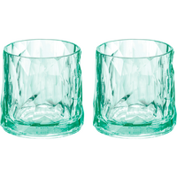 Koziol Superglass CLUB Nr. 2 Set van 2 250 ml transparent jade