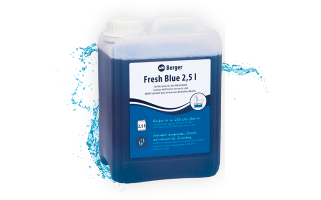 Berger Fresh Blue Sanit&auml;rfl&uuml;ssigkeit 2,5 Liter - Sanit&auml;rzusatz f&uuml;r den F&auml;kalientank