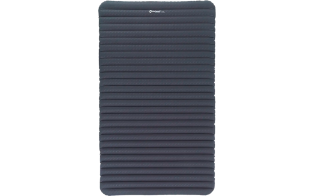 Blaues aufblasbares Luftmatratze mit horizontalen Rippen