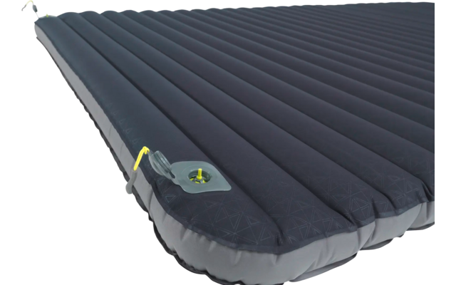 Schwarze aufblasbare Schlafmatte mit Ventil