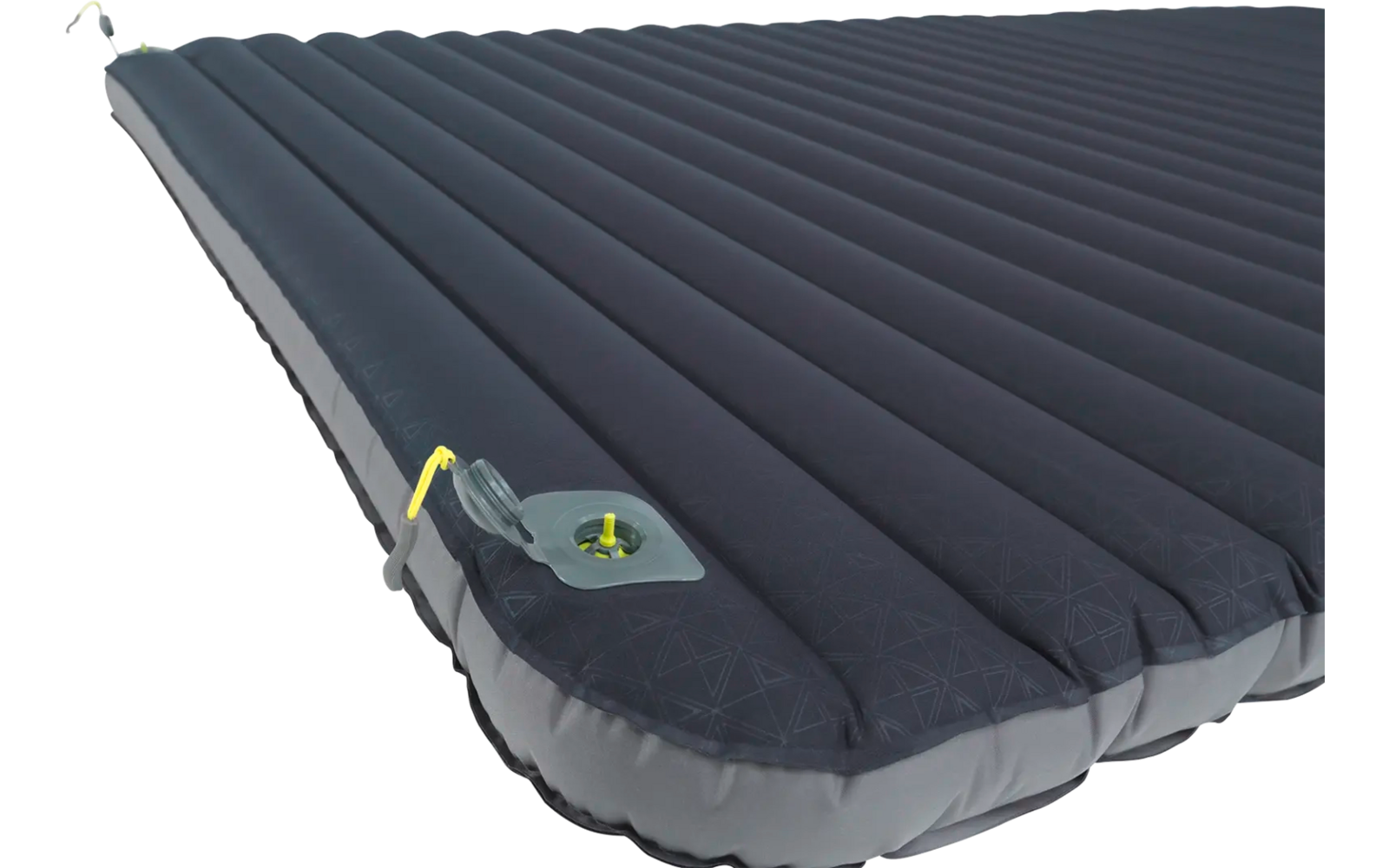 Schwarze aufblasbare Schlafmatte mit Ventil