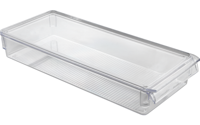 Transparente rechteckige Kunststoffbox mit Deckel